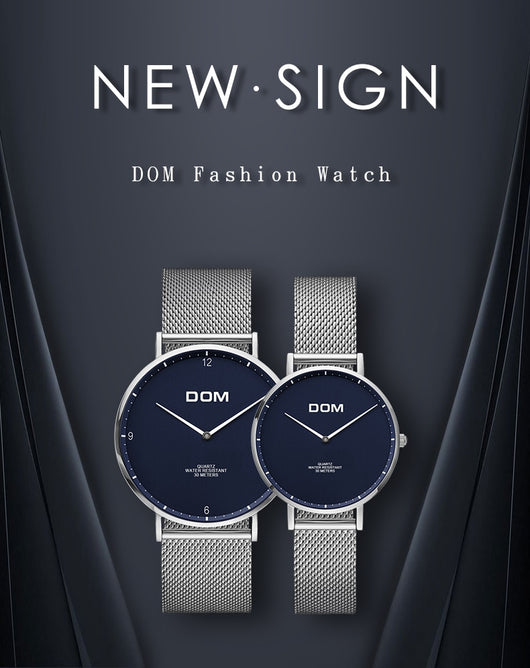 Reloj de Pareja Minimalista Acero Inoxidable Ultadelgado Resistente al Agua - Image 16