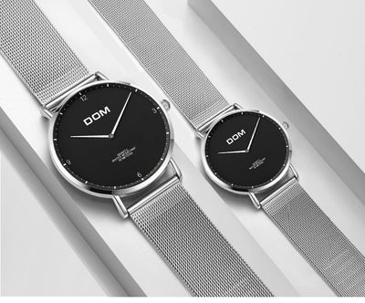 Reloj de Pareja Minimalista Acero Inoxidable Ultadelgado Resistente al Agua - Image 21