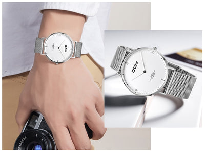 Reloj de Pareja Minimalista Acero Inoxidable Ultadelgado Resistente al Agua - Image 26