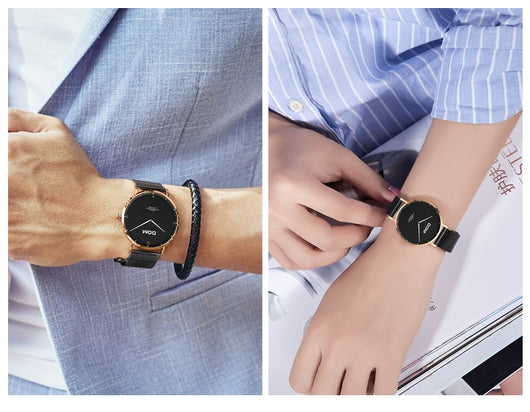 Reloj de Pareja Minimalista Acero Inoxidable Ultadelgado Resistente al Agua - Image 33
