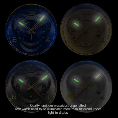 Reloj Deportivo Hombre Tres Ojos Luminoso Esfera Grande Acero Inoxidable - Image 19