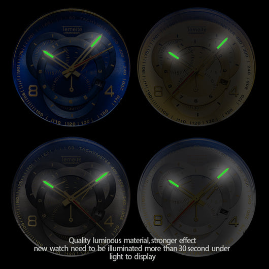 Reloj Deportivo Hombre Tres Ojos Luminoso Esfera Grande Acero Inoxidable - Image 19