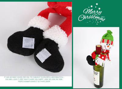Decoración Navideña Premium: Papá Noel, Botellas de Vino y Champagne para Bar y Comedor - Image 15