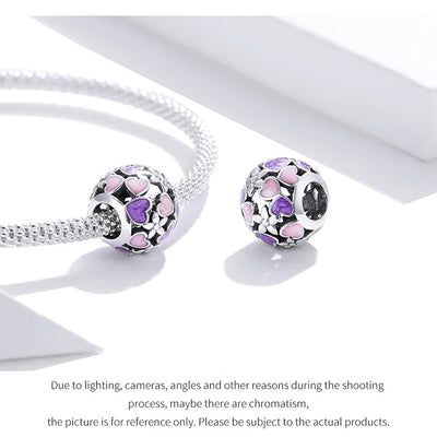 Abalorio Charm de Plata Hueca Amor Púrpura 925 - Regalo Día de San Valentín - Image 12
