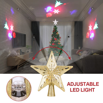 Estrella Luminosa LED para Árbol de Navidad con Proyector Láser de Copos de Nieve - Image 13
