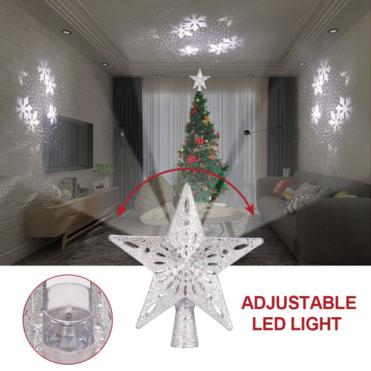 Estrella Luminosa LED para Árbol de Navidad con Proyector Láser de Copos de Nieve - Image 15