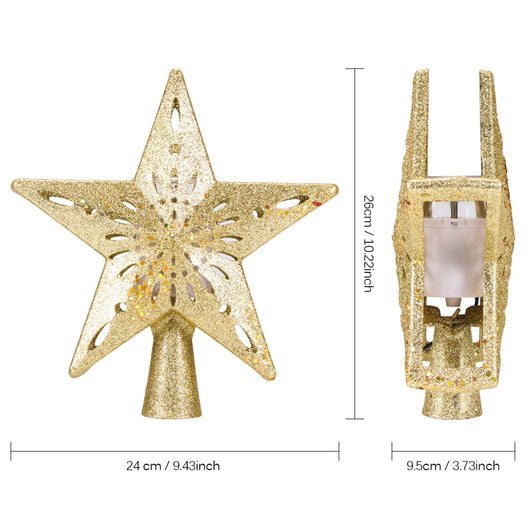 Estrella Luminosa LED para Árbol de Navidad con Proyector Láser de Copos de Nieve - Image 21