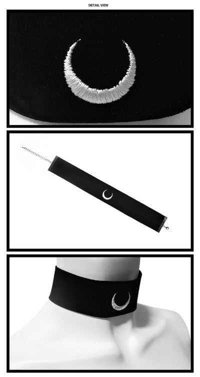 Gargantilla Punk Negra Mate - Collar Choker de Cuero Sintético Estilo Dark - Image 6
