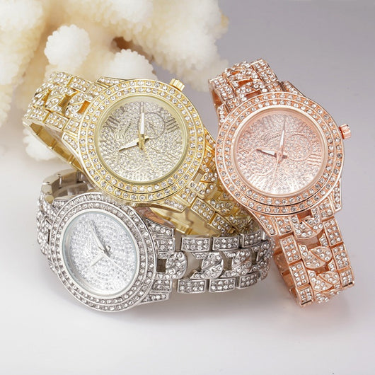 Reloj de Lujo Geneva con Diamantes de Aleación - Image 11