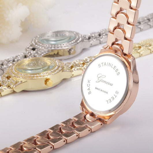 Reloj de Lujo Geneva con Diamantes de Aleación - Image 13