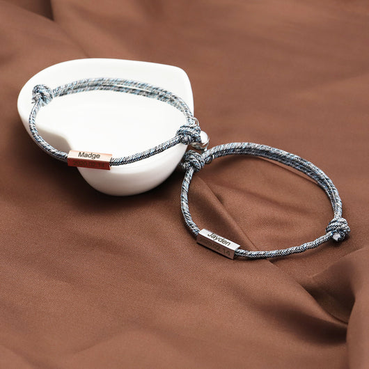 Pulsera de Pareja Personalizada con Imán - Acero Inoxidable Promesa de Amor Eterno - Image 15