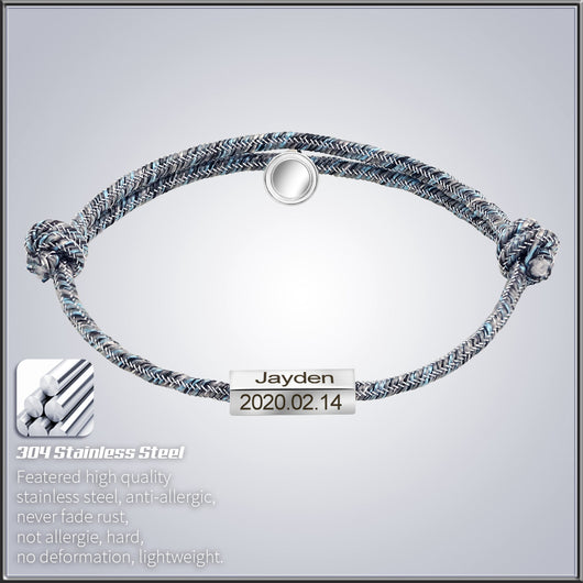 Pulsera de Pareja Personalizada con Imán - Acero Inoxidable Promesa de Amor Eterno - Image 16