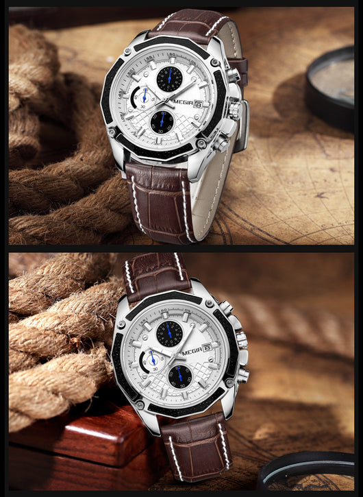 Reloj de Cuero Multifuncional para Hombre - Image 12