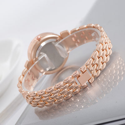 Reloj Pulsera Diamante Personalidad con Solapa Estilo Británico para Mujer - Image 8