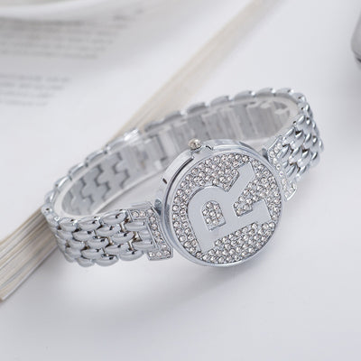 Reloj Pulsera Diamante Personalidad con Solapa Estilo Británico para Mujer - Image 12