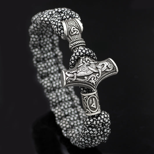 Pulsera Trenzada Martillo de Thor Vintage - Image 13
