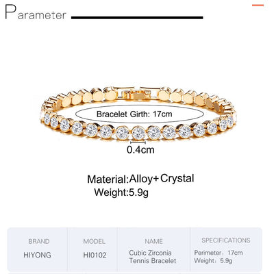 Pulsera de Diamantes en Fila Única con Cristal Romano - Image 7
