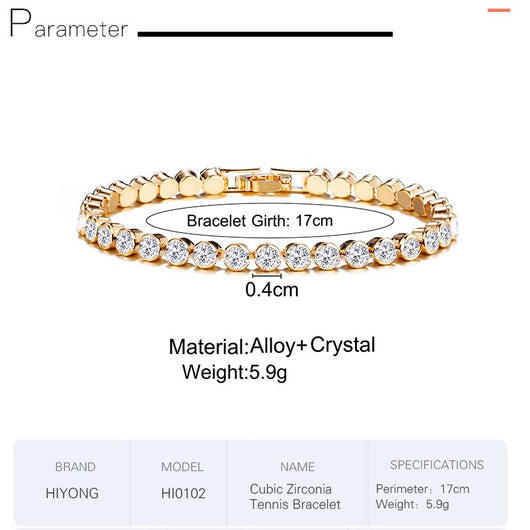 Pulsera de Diamantes en Fila Única con Cristal Romano - Image 7