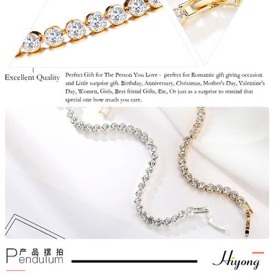 Pulsera de Diamantes en Fila Única con Cristal Romano - Image 9