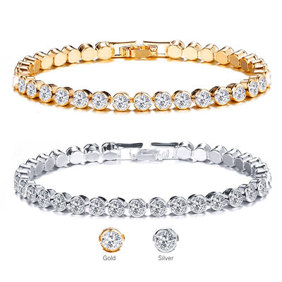 Pulsera de Diamantes en Fila Única con Cristal Romano - Image 10