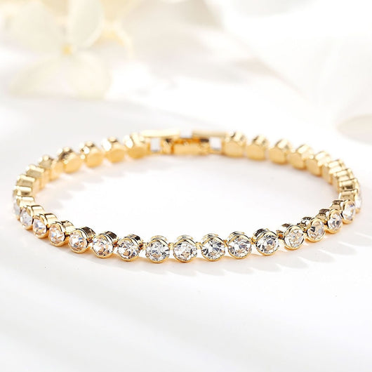 Pulsera de Diamantes en Fila Única con Cristal Romano - Image 11