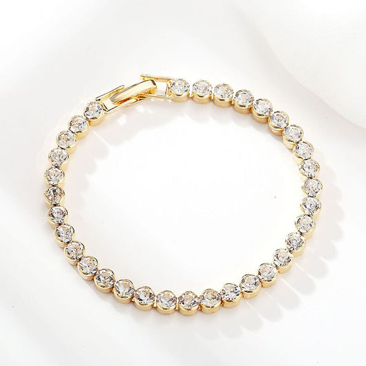 Pulsera de Diamantes en Fila Única con Cristal Romano - Image 13