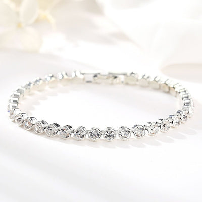 Pulsera de Diamantes en Fila Única con Cristal Romano - Image 15