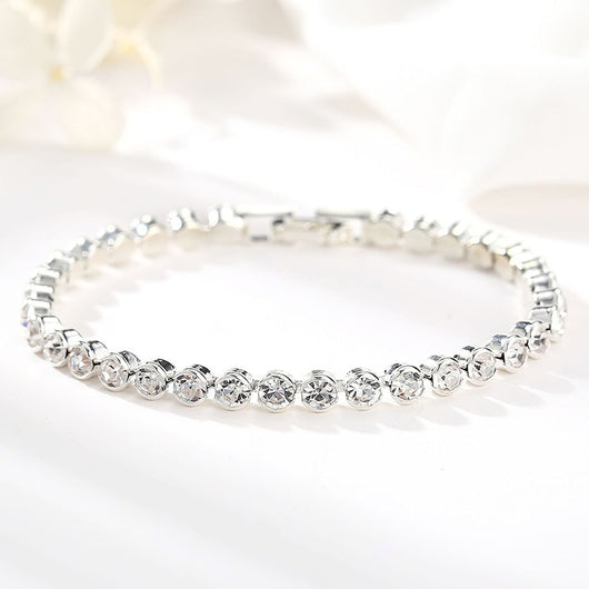 Pulsera de Diamantes en Fila Única con Cristal Romano - Image 15
