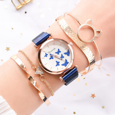 Set de Reloj de Cuarzo con Esfera de Mariposa - Image 15