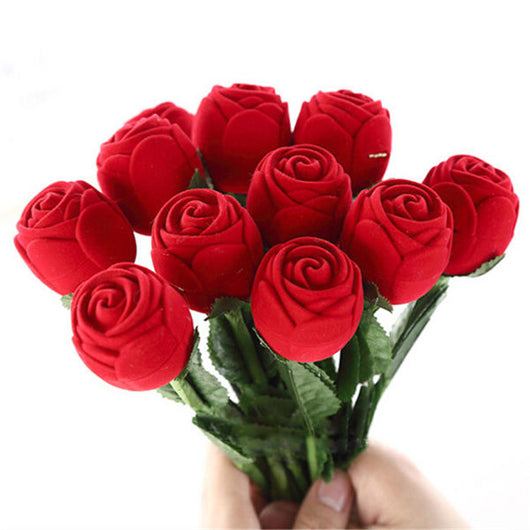 Anillo Rosa Roja Romántico en Caja de Regalo para Aniversario, Boda y Propuesta - Image 17