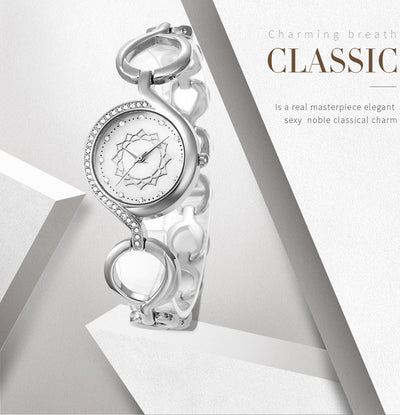 Reloj Pulsera de Diamantes con Esfera Pequeña - Elegancia Moderna - Image 5