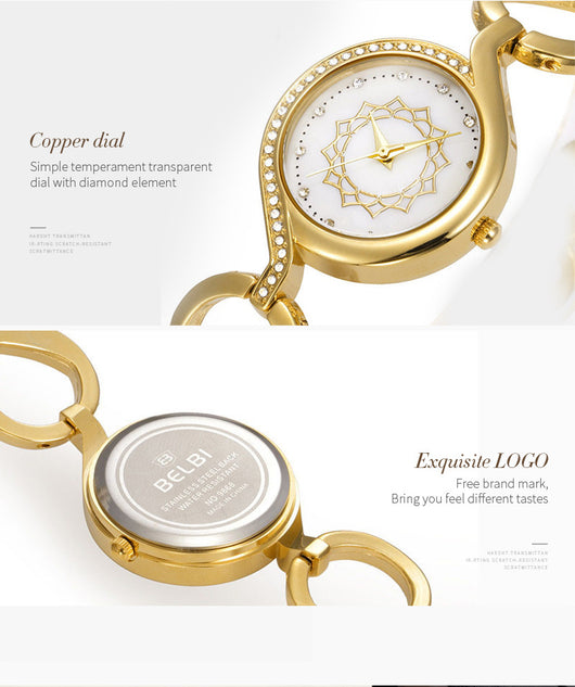 Reloj Pulsera de Diamantes con Esfera Pequeña - Elegancia Moderna - Image 11