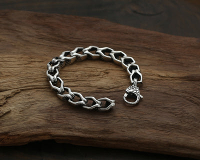 Pulsera de Plata Tailandesa con Calavera para Hombre - Image 9
