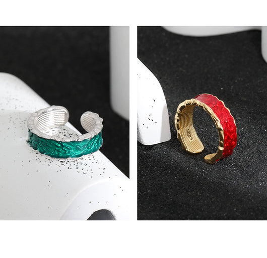 Anillo de Temperamento Irregular con Incrustación de Resina Epoxi - Image 9