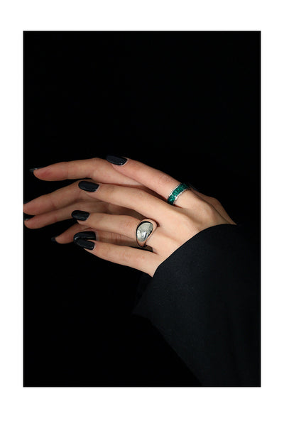 Anillo de Temperamento Irregular con Incrustación de Resina Epoxi - Image 10