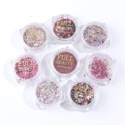 Set de 8 Cajas de Polvo Glitter para Diseño de Uñas - Image 9