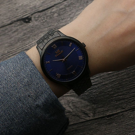 Reloj de Hombre Acero Inoxidable Dorado Resistente al Agua - Estilo Moderno Cuarzo - Image 6