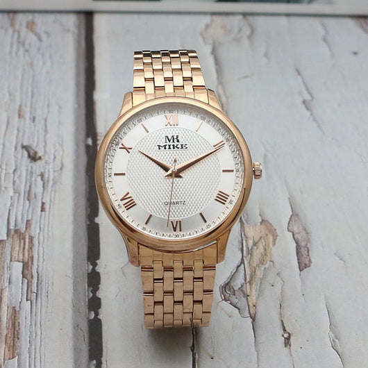 Reloj de Hombre Acero Inoxidable Dorado Resistente al Agua - Estilo Moderno Cuarzo - Image 27