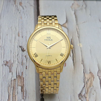 Reloj de Hombre Acero Inoxidable Dorado Resistente al Agua - Estilo Moderno Cuarzo - Image 32