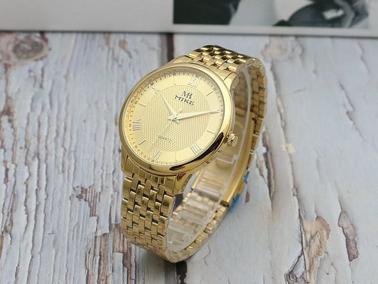 Reloj de Hombre Acero Inoxidable Dorado Resistente al Agua - Estilo Moderno Cuarzo - Image 33