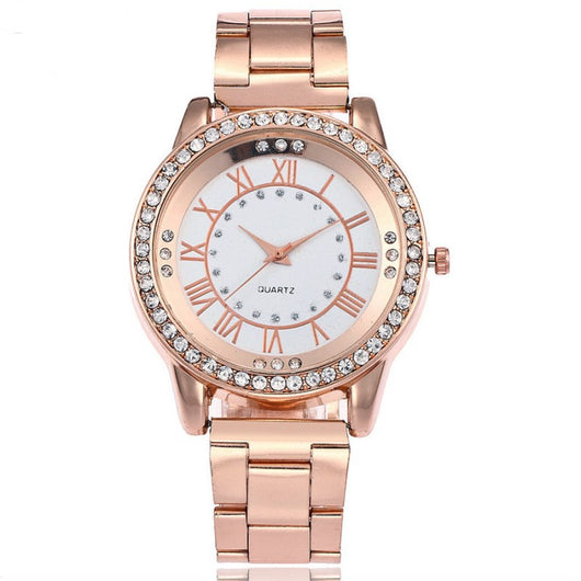 Reloj de Oro Rosado Vansvar Lujo para Mujer con Cristales Rhinestone - Image 12