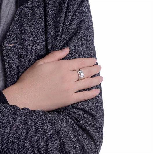 Anillos para Pareja con Diamante en Plata 925 Bañada en Oro - Image 10