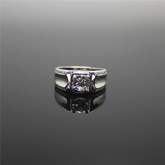 Anillos para Pareja con Diamante en Plata 925 Bañada en Oro - Image 13