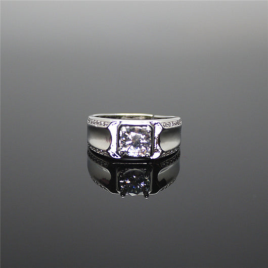 Anillos para Pareja con Diamante en Plata 925 Bañada en Oro - Image 14