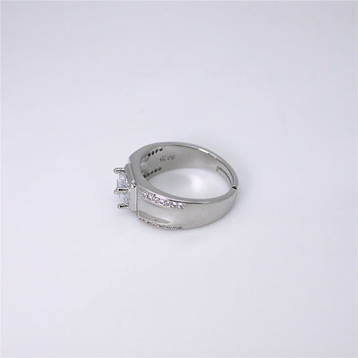 Anillos para Pareja con Diamante en Plata 925 Bañada en Oro - Image 16