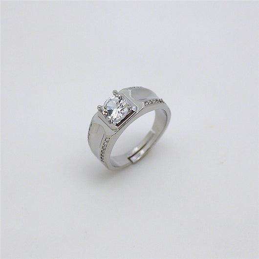 Anillos para Pareja con Diamante en Plata 925 Bañada en Oro - Image 17
