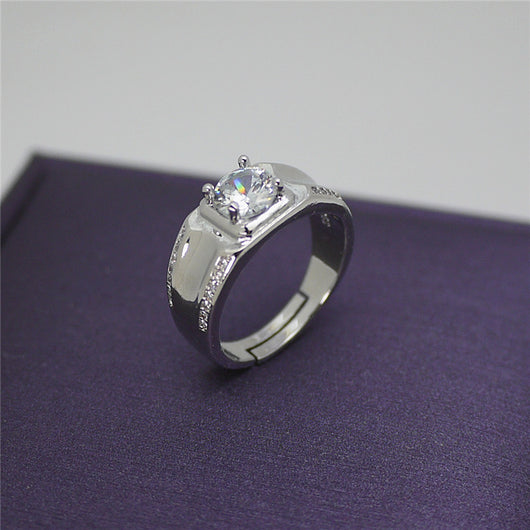 Anillos para Pareja con Diamante en Plata 925 Bañada en Oro - Image 20