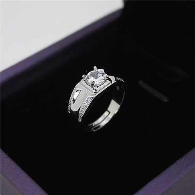 Anillos para Pareja con Diamante en Plata 925 Bañada en Oro - Image 22