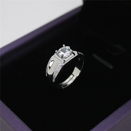 Anillos para Pareja con Diamante en Plata 925 Bañada en Oro - Image 22