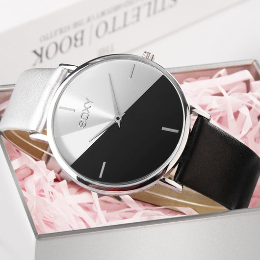 Reloj de moda para mujer en oro rosa con correa de cuero - Image 9